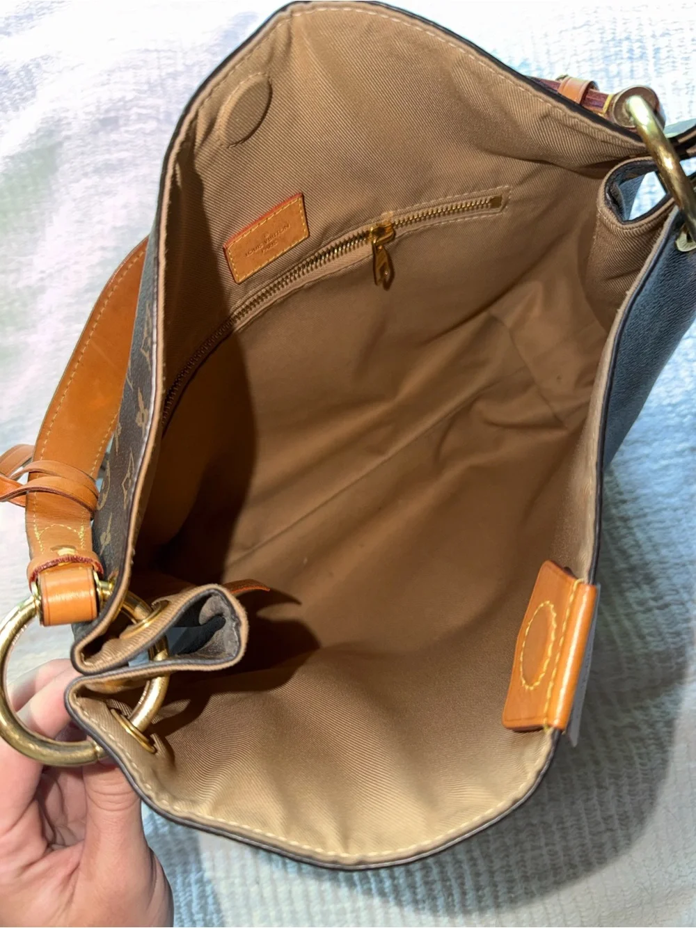 Louis Vuitton Brown Monogram Canvas Hobo Bag